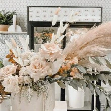 60/120 Pezzi di Fiori Naturali Essiccati per Decorazione, Fiori di Erba di Coda di Coniglio Naturali Essiccati, Erba di Pampas Essiccata, Utilizzati per Decorazione Domestica, Decorazione Matrimonio, Decorazione Festa, Artigianato Fai-da-te, Accessori per Servizi Fotografici, Decorazione a Tema, 45cm (Bianco)