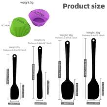 12 件随机硅胶纸杯蛋糕烤盘圆形松饼烘焙模具可重复使用纸杯蛋糕模具 - 彩色 - 查看 3