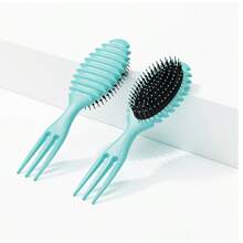 Escova de Cachos 2025 para Cabelos Cacheados, Ondulados e Enrolados - Escova Alisadora e Livre de Frizz com Ferramenta de Limpeza, Leve e Design, Múltiplas Cores, Adequada para Cabelos Molhados e Secos, Secagem com Secador, Uso Doméstico, Salão e Escova de Viagem, Modela Facilmente os Cachos e Adiciona Volume, De Volta às Aulas, Essenciais de Viagem e Férias, Acessórios de Cabelo para Mulheres