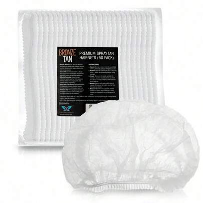 Bronze Tan Hair Nets For Spray Tanning Or Food Service - Spray Tanning Supplies - Essential For Sunless Tanning -Perfect For Salons And Home Use - Pro