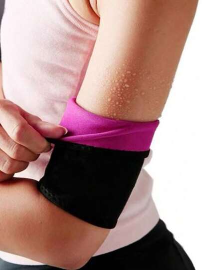 2 Peças Braçadeiras de Suor de Sauna de Neoprene, Mangas Esportivas de Compressão, Protetor de Cotovelo para Exercícios, Equipamento para Homens e Mulheres, Treinamento de Boxe, Recortadores de Braço, Fornece Suporte - Presentes para Mulheres e Homens