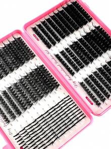 580 chiếc/gói Lông mi giả siêu dày và mềm mại, hỗn hợp các gai 40/50/60/80/100mm, Lông mi giả làm từ lông chồn, Độ cong chữ D 0,07mm, Chiều dài hỗn hợp 9-18mm, Tự nhiên và mềm mại, Phù hợp với mọi phong cách, Phụ kiện trang điểm có thể tái sử dụng Cụm lông mi, Cụm lông mi, Lông mi riêng lẻ, Lông mi, Lông mi giả - D - Xem 6