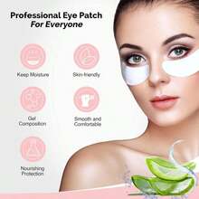 50 Pairs GreenLife 100% Naturel Eyelash Extension Under Eye Gel Pads Patches Kit Collagen (50 150 300 Pairs) With Aloe Vera Hydrogel Eye Patches Set For Eyelash Extension Supplies Tools - 白色 - 查看 7