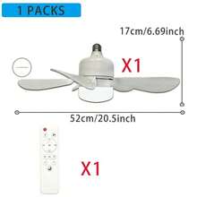 Ventilador de Techo con Control Remoto de Luces 3 Colores,3 Velocidades,Con Función de Temporizador,para Cocina/Baño/Dormitorio, Temporada de regreso a clases - Blanco - Ver 9