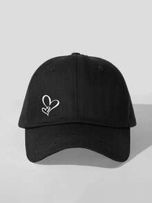 1 Pc Adjustable Printed Double Heart Baseball Cap, Outdoor Sun Ion Casual Hat, Suitable For Spring, Autumn, Travel, Beach, Y2K Style For Boys And Girls - Baseball Cap - View 19