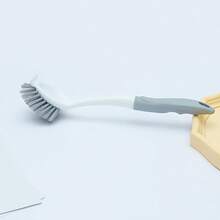 1pc Multi-Purpose Kitchen Cleaning Brush With Long Handle - Durable Plastic, Ideal For Pots, Dishes & Household Surfaces - Multicolor - View 8