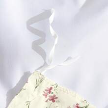 三件套花卉床上用品，复古粉色花朵图案被套，100% 涤纶植物花卉床上用品，田园风格花卉床上用品套装，包含 1 个被套和 2 个枕套，不含被芯 - 香檳色 - 查看 6