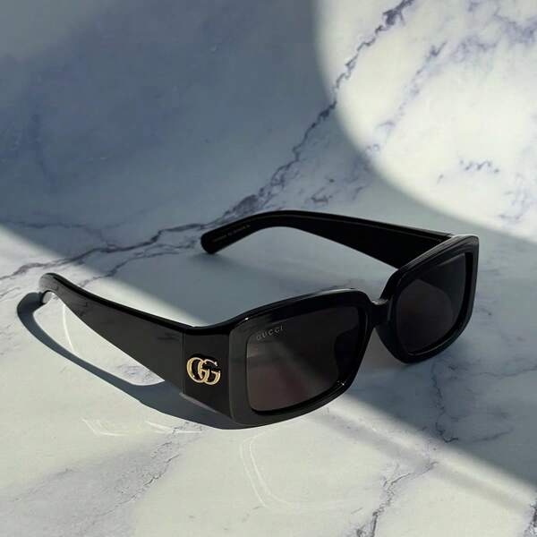 Gucci GG1403S Women's Fashion Classic Black Glasses, Full Frame With GG Logo Casual Glasses, Suitable For Street Photography, Travel, Driving, Hiking, Party, Street Style Accessory, Gift For Women