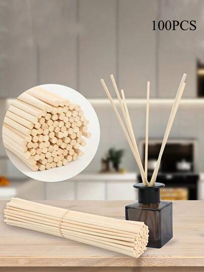100 Pieces Natural Bamboo Reed Diffuser Sticks - Long-Lasting Essential Oil Aromatherapy, Great For Spa, Fragrance And Home Decor, High Quality Unscented Wood Sticks For Room Fragrance, Aromatherapy Diffuser