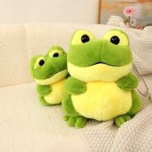 1pc Cute Cartoon Frog Plush Doll, Soft Stuffed Frog Doll Plush Frog Cushion Decoration, Great Birthday Gift For Children - Multicolor - View 9