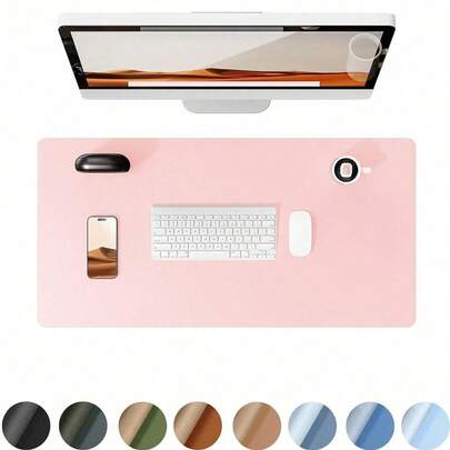 Fates Advanced Napa Texture PU Leather Light Desk Pad Protector, Double Sided Use,Office Desk Mat, Large Mouse Pad, Non-Slip PU Leather Desk Blotter, Laptop Desk Pad, Waterproof Desk Writing Pad For Office And Home(Thickness 1mm)