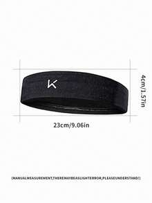 1pc Sports Headband, Sweatband, Running Fitness Headband, Unisex, Suitable For Daily Running, Fitness, Cycling, Casual Use To Protect Forehead - Black - View 7
