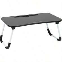 Mind Reader Lap Desk Mesa Portátil para Laptop Soporte para Cama con Patas Plegables Mesa para Sofá MDF 23.25 x 13.75 x 10.5 Pulgadas Color Negro Escritorio Organizador