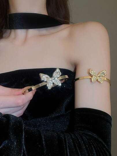 1pc Adjustable Sexy Open Butterfly Arm Cuff Bracelet