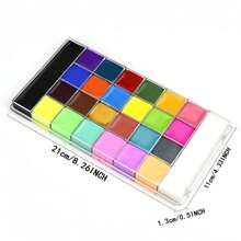 20色/26色颜料棒，绘画颜料，色彩鲜艳亮丽，饱和度高，适合万圣节绘画、圣诞节绘画、世界杯、复活节绘画。 - 彩色 - 查看 3