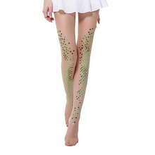 Women's Thin Mermaid Bikini Stockings Sparkle Mermaid Fish Scale Print Pantyhose Leggings Tights Hosiery - 草綠色 - 查看 1