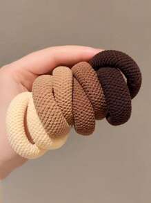 8pcs Widened Towel Loop, Large And Thick Hair Tie, Tied Ponytail With High Elasticity And No Damage To Hair, Plain Loop, Rubber Band, Suitable For Various Hairstyles Of Women And Girls, Ponytail Holders, Hair Elastics, Hair Rubber Bands, Hair Rope, Hair Accessories