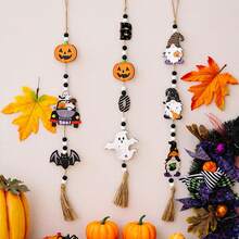 2pcs Halloween Listing Home Party Ghost Festival Decoration Bead String Witch Pumpkin Bat Hanging Accessories