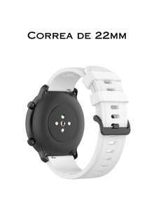 Correa TPU 22mm Extensible Para Reloj Colores Lisos Blanco - Blanco - Ver 2