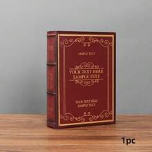 1 Stück Vintage Europäischer Holz Stifthalter, Aufbewahrung & Organisation: Büroorganizer für zuhause, Stiftaufbewahrungsbox, Fach-Behälter, Retro Stiftbecher, dekorativer Holz-Falschbuch-Look, multifunktionaler kreativer Mode Stifthalter mit Schublade - Schreibtischorganizer und dekorative Aufbewahrungsbox, Rückkehr zur Schule Zubehör, Bürobedarf, Schulmaterial, Dorm-Bedarf, Geschenk für Familie und Freunde, Geburtstagsgeschenk, Valentinstag Geschenk, Neujahr Geschenk, Feiertags Geschenk, Party Bedarf