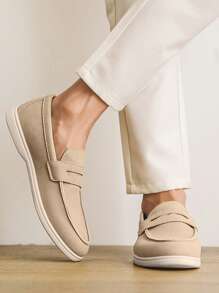 Mocassins respirants et confortables pour hommes, style britannique minimaliste, convenant pour le port casual, les déplacements, les activités extérieures - Été
