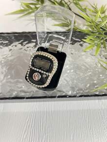 1pc Mini Rhinestone Finger Ring Counter, Portable Bling Bling Digit Tally Counter, Suitable For Festival Recitation, Festival Prayer, Unisex