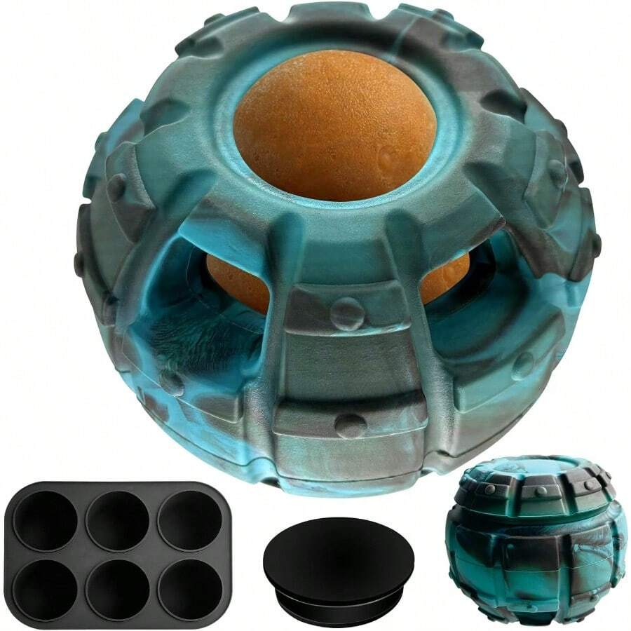 Frozen Treat Dispensing Dog Toy Large Chew Toy Freezable Fillable Rubber Reduces Anxiety Easy To Clean Interactive Puzzle Large - 大的 - 查看 1