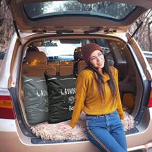 Large Waterproof Laundry Bag With Zipper - Polyester Wet/Dry Storage Bag For Dirty Clothes, Gym, Swimwear, Yoga, Travel - Sports Equipment Storage Bag - Portable Travel Bag, Ideal For Both Men And Women!