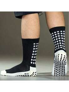 6 Pairs Men's Anti-Slip Soccer/Sports Socks, Non-Slip Athletic Socks For Football, Basketball - Multicolor - View 2
