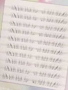 80pcs 10 Rows High Capacity Light Eyelashes Thin Natural Transparent Stem False Eyelashes Delicate Segment Curl Fine Soft Lash Clusters, Eyelash Clusters, Individual Eyelashes, Lashes, Fake Lashes - B - View 6