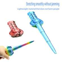 1 قطعة سيف قابل للتمدد بتصميم برج الطابعة ثلاثية الأبعاد، لعبة سيف ملون قابل للتمدد كأداة لتخفيف التوتر (نظرًا لخصائص المواد، جسم السيف هش نسبيًا، لا تستخدمه بعنف ولا تحاول ثنيه)