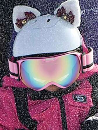 1 Pair Youth Mirrored Anti-Fog Ski Goggles With Colorful Coating, Suitable For Outdoor Skiing, Snowfield, And Indoor Use