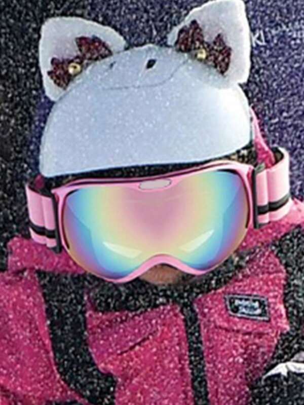 1 Pair Youth Mirrored Anti-Fog Ski Goggles With Colorful Coating, Suitable For Outdoor Skiing, Snowfield, And Indoor Use