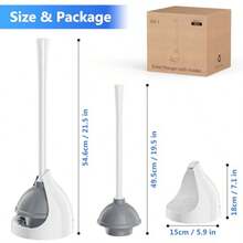 Toilet Plunger With Holder Plunger With Unique Holder Plungers For Bathroom With Holder Toilet Plunger Heavy Duty - as pic - View 7