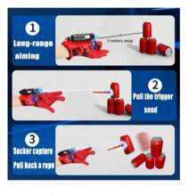 Spider Web Blaster Gloves - Red And Blue Hero Toy, Fun Interactive Party Game, Durable ABS Material, Ideal For Halloween And Christmas Gifts - Multicolor - View 7