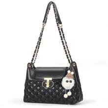 Women Shoulder Bags - 卡其配棕色 - 查看 7