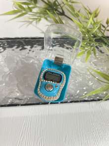 1pc Mini Rhinestone Finger Ring Counter, Portable Bling Bling Digit Tally Counter, Suitable For Festival Recitation, Festival Prayer, Unisex