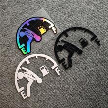 1pc Vinyl Oil Gauge Cover Sticker, Waterproof Anti-UV Car Body Scratch Protector, Cartoon Matchstick Man Gas Tank Decal For Vehicle Decoration, Car Vinyl Sticker