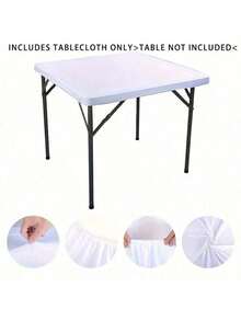 Bộ 1 khăn trải bàn, chất liệu polyester và spandex, hình chữ nhật, chống thấm nước, có thể giặt được, phù hợp cho bàn tiệc buffet, bữa tối ngày lễ, đám cưới, hội chợ thương mại và sử dụng tại nhà. - Nhiều màu - Xem 5