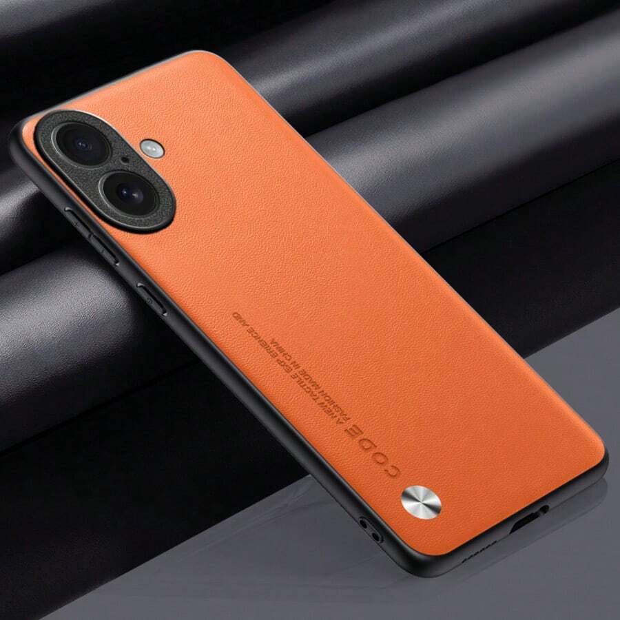 New High-End Shockproof Leather Phone Case And Cover Compatible With IPhone 16/15/14/13/12/11/XS/XR/XS Max/Plus, X6A/X7B/X8B, Galaxy, P30 Lite, Honor 50/70/90 Lite, Compatible With V29/Y36/Y21/Y28, /Poco F3/X3/NFC/X6, Compatible With , MOTO G-5G (2023)/G Stylus 5G, Compatible With Spark GO 2024, Fashionable New Anti-Fall Cover - Orange - View 1