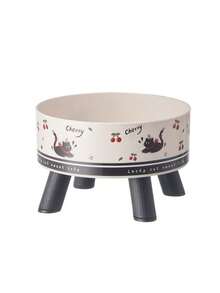 1 件装宠物加高喂食碗，带颈部保护，卡通图案设计，不锈钢/非钢碗可选，防滑防溢易清洁，适用于猫狗，宠物喂食用品 - 彩色 - 查看 18