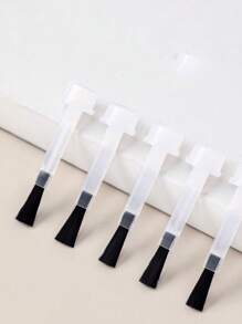 100/50/10件美甲沙龙指甲油凝胶可更换刷头，双头卫生防紫外线凝胶一次性备用刷头，双头不变形可拆卸木质美甲刷工具 - 彩色 - 查看 2