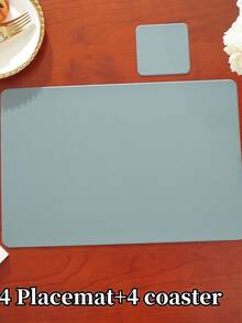 8/12pcs Hotel/Restaurant Placemats/Coasters Set, Rectangular, High-End Tablemats, Easy To Clean, Multi-Color Heat-Insulating Pads To Protect Tabletops, Suitable For Weddings, Parties, Home, Hotel Kitchen, Festive Decoration