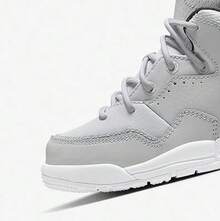 Nike 兒童 Jordan Courtside 23 簡約舒適復古 防滑耐磨輕便避震支撐 中幫 籃球鞋 - 灰色 - 查看 7