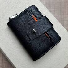 New Men Accordion Cardholder Wallet Large Capacity Multi-Card Slots Coin Purse Credit Card Holder With Zipper For Men Wallet Mini Wallet Purse Wallet Card Wallet - Black - View 4