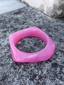 1 件几何夏季扎染手链树脂弧形海滩手镯，不对称醋酸纤维袖口腕带，时尚百搭 - 手鐲 - 查看 26