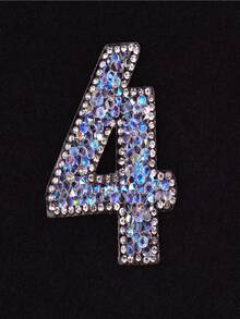 1 Set de Pegatinas de Números de Cristal Brillante 0-9 Pegatinas de Números de Cristal Autoadhesivas para Manualidades DIY, Ropa, Bolsos, Sombreros, Zapatos, Portátiles, Muebles, Coches, Decoración de Prendas, Vuelta al Colegio, Entusiastas del Deporte