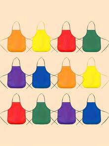Set Celemek Lukis Warna-warni 6/12pcs - Celemek Seni Non-Woven Tahan Air, Bernapas & Tahan Noda untuk Kelas, Kerajinan & Pesta, Perlengkapan Sekolah, Kembali ke Sekolah - MultiWarna - View 4