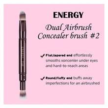 ENERGY Concealer Brush Under Eye Dual Airbrush Eyeshadow Blending Brushes With Cap - Blending Buffing Highlighting,Concealing With Liquid, Powder, Concealer, Cream, Highlighter 2-In-1 Eye Brushes - 彩色 - 查看 2