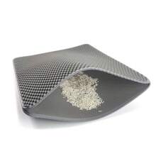 1pc Double-Layer EVA Anti-Splash Anti-Slip Foldable Washable Durable Pet Litter Mat - Grey - View 6